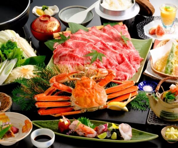１日３組限定☆リニューアル1周年☆特選旬彩◆松濤（しょうとう）◆～鳥取和牛すき焼き×姿ズワイガニの贅沢饗宴～